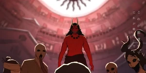 Enzukai, alongside his cult, in an animation by Malonsan, used for the end credits of Chapter IV.