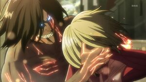 Eren grab Annie's face