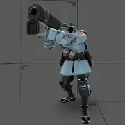 Giant Black Box Soldier