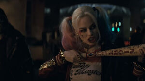 Harley in a scene cut from the movie