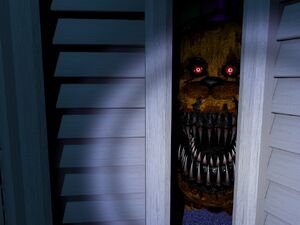 Nightmare Fredbear in the Closet.