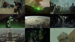 Images of the Klum's actions on Earth.