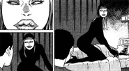 Black Bird after force-feeding Moriguchi on the hospital bed.