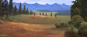 The Colonel and his cavalry begin chasing Spirit and Little Creek.