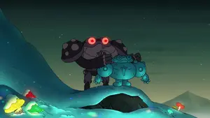 Froggy Little Christmas 120.webp (56 KB) A Frobot making a snow Frobot.