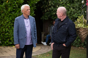 Gavin Sullivan crossing paths with Kathy's former husband Phil Mitchell.