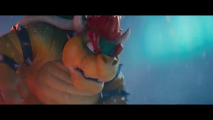 Bowser preparing to breathe fire.