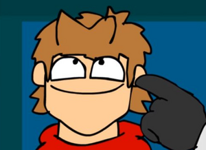 Tord smiling after Zanta Claws reminds him of the time he participated in a paintball match with real guns.