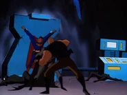 Ubu fighting Batman