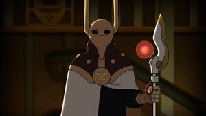 Belos reveals his staff...