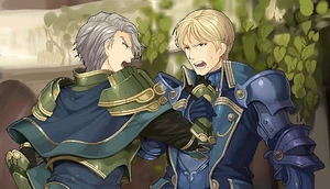 FernandClive1 FE15.png (162 KB) Fernand furious over Clive's decision to cede his leadership to Alm.