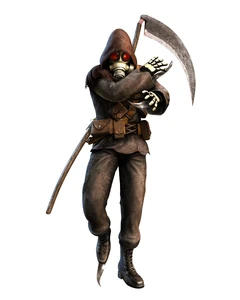 HUNK's Mr. Death costume.