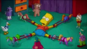 The toys torturing Bart.