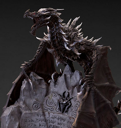 A statue of Alduin that comes with the special edition of the game.