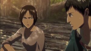 Bertolt tells Ymir about the way the Nine Titans are inherited and the two talk about Marcel.