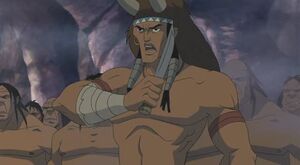 Chichak08.jpg (36 KB) Chichak threatening Turok from the other side of the gap.