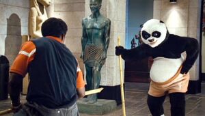 Kung Fu Panda battling Calvin