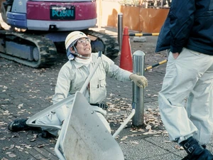 Takuma joining a construction crew after leaving the Lucky Clover.