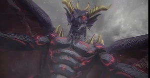 Shadroth emerging from beneath the Isle of Fault.