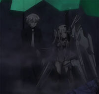 Ellen and Isaac protect themselves from Dark Tohka attack.