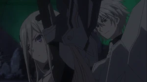 Ellen and Isaac about to retreat.