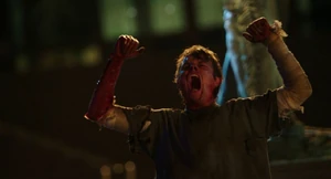 Andrew Detmer's breakdown as he mindlessly begins to destroy the area around him.