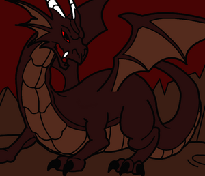 A cartoon image of a dragon.