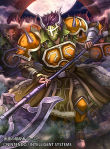 Artwork of Legion and his clones for a Fire Emblem 0 trading card.