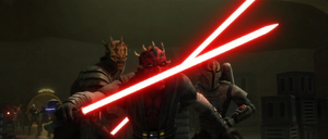 Maul and Savage prepare for the arriving forces.