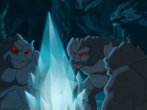 Mogorb and his Awgwas watching Nicholas through a crystal