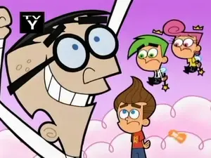 Crocker in Fairy World with Jimmy Neutron.