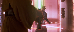 Darth Maul separated by a force field