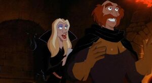 Rothbart with Zelda in a flashback.