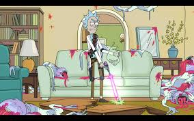 Rick killing the last parasite