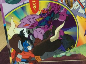 Unicron fights Big Convoy.