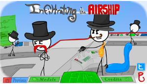 Reginald and Right Hand Man on the menu screen of the original Infiltrating the Airship version.