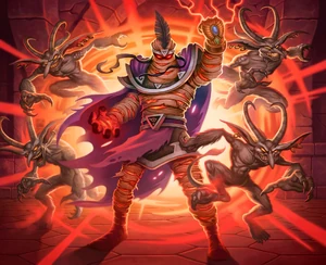 Rafaam summons demons in Dalaran.