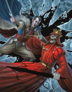 Strahd clashing with Azalin Rex