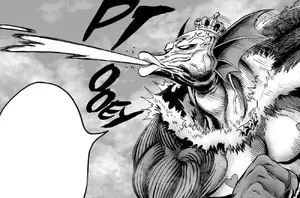 Deep Sea King splitting acid out of his mouth.