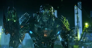 Lockdown finds his spark weapon against Autobot Ratchet, He demands to him if he let him live to where Optimus Prime's whereabout.