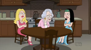 Becoming annoyed while Hayley and Francine argue.