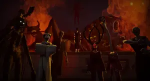 Enzukai with Kiiroibara Cult members in the ending of Jealousy: Chapter 3