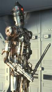 IG-88 walks aboard Vader's flagship.