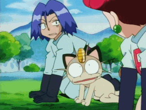 James and Meowth (Tracey Gets Bugged)