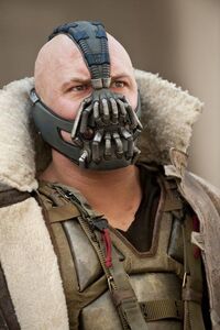 Bane in his Gotham City attire.