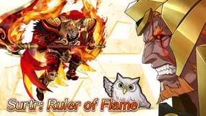 Surtr as shown during the Fire Emblem Heroes Channel broadcast.