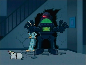 Harold sending Groundedbot to torture Kick.