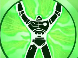 The Lead Manhunter empower by the power source.