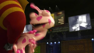 Randall collides with Johnny.