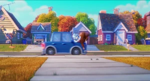 Poopypants gets hit by the same car who hit Captain Underpants.